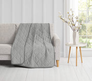 The Honest Label Cooling Throw in Silver with grey tones throw blanket product view