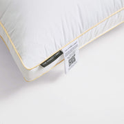 The Honest Label Chamonix Luxury French 90/10 Goose Down Pillow pillowcase lifestyle view THL product image 4