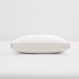 The Honest Label Chamonix Luxury French 90/10 Goose Down Pillow pillowcase lifestyle view THL product image 3