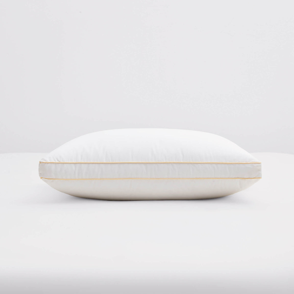 The Honest Label Chamonix Luxury French 90/10 Goose Down Pillow pillowcase lifestyle view THL product image 3