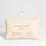 The Honest Label Chamonix Luxury French 90/10 Goose Down Pillow pillowcase lifestyle view THL product image 5