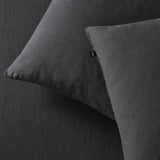 The Honest Label Pure Linen European Pillowcase in Charcoal with grey tones pillowcase product view THL product image 5