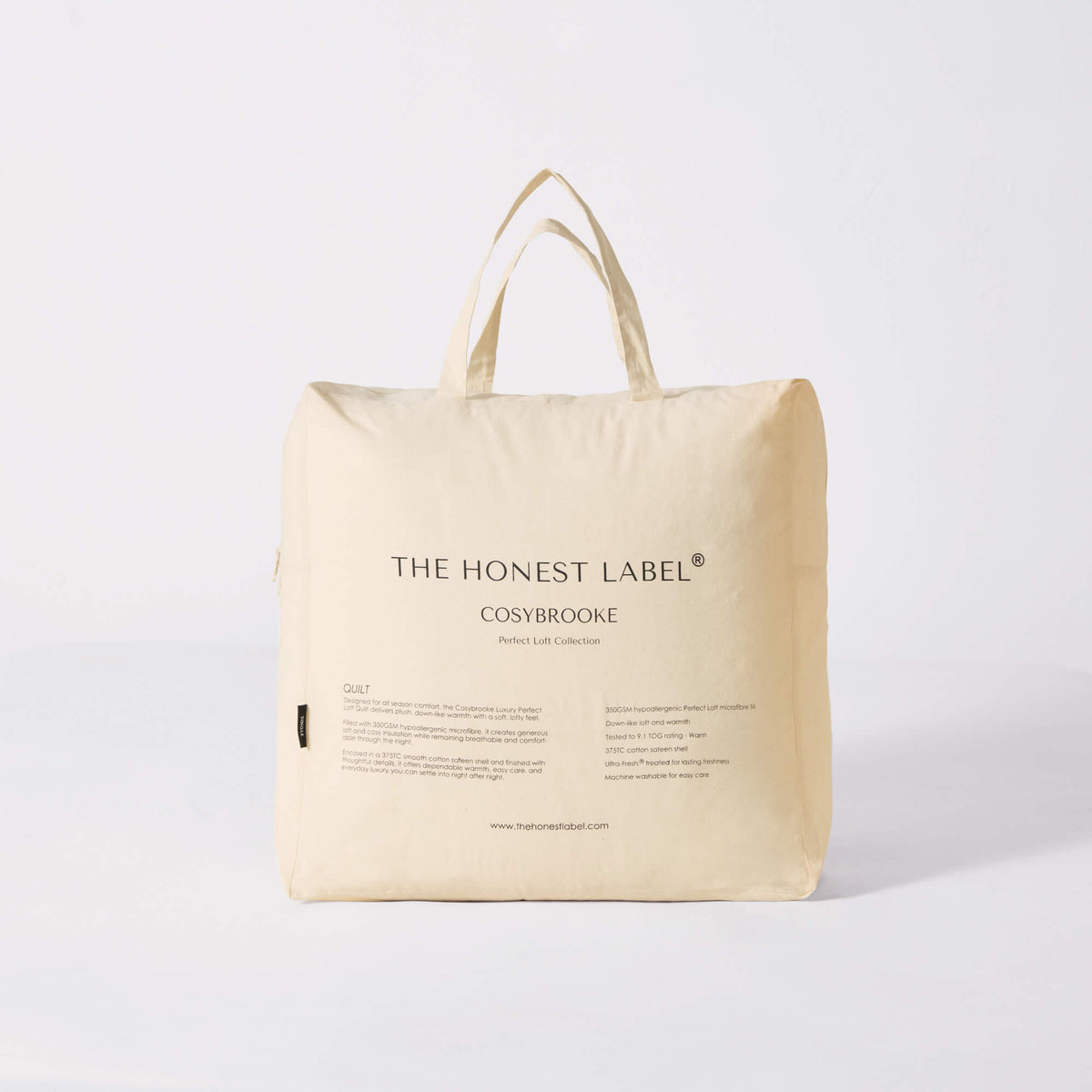 The Honest Label Cosybrooke Luxury Perfect Loft Quilt home bedding styled bedroom view THL product image 6
