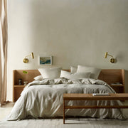 The Honest Label Pure Linen European Pillowcase in Flax with beige tones pillowcase product view THL product image 3