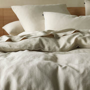 The Honest Label Pure Linen Standard Pillowcase (2 Pack) in Flax with beige tones pillowcase product view THL product image 3
