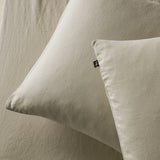 The Honest Label Pure Linen European Pillowcase in Flax with beige tones pillowcase product view THL product image 4