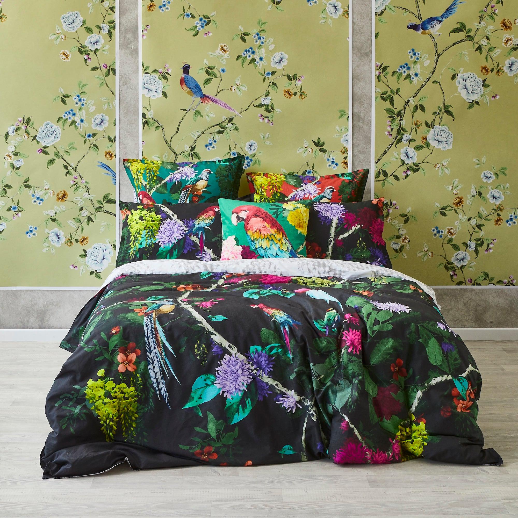 Chintz Black Quilt Cover Set