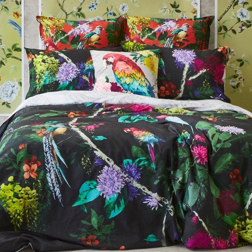 Chintz Black Quilt Cover Set