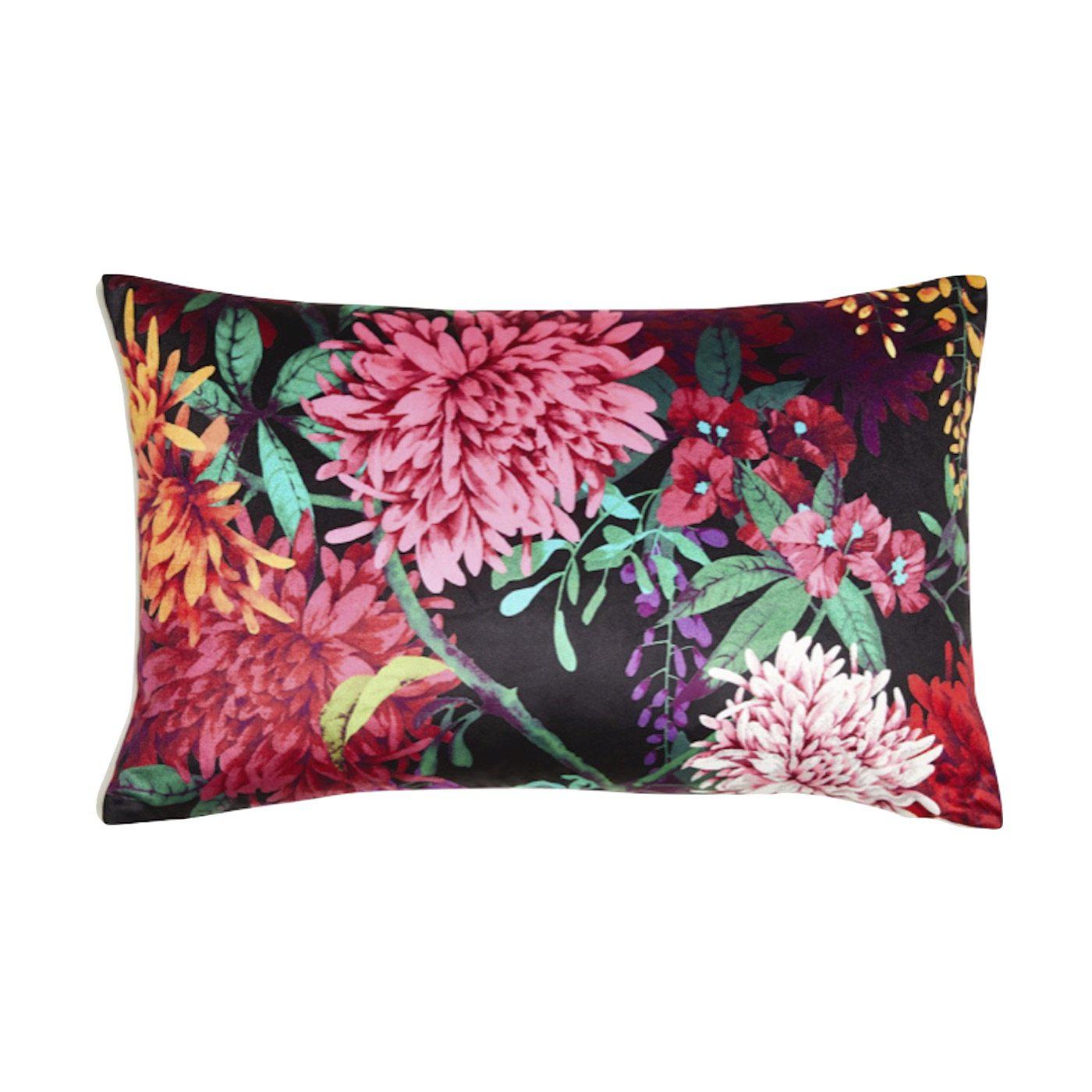 Chintz Garden Rectangle 55x35cm Velvet Cushion Cover