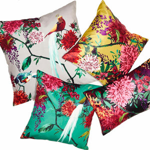 Chintz Garden Square 50x50cm Velvet Cushion Cover