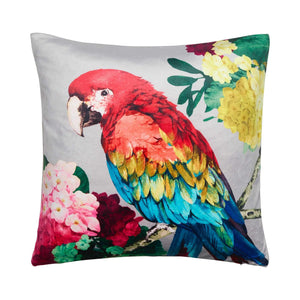 Chintz Parrot Square 50x50cm Velvet Cushion Cover