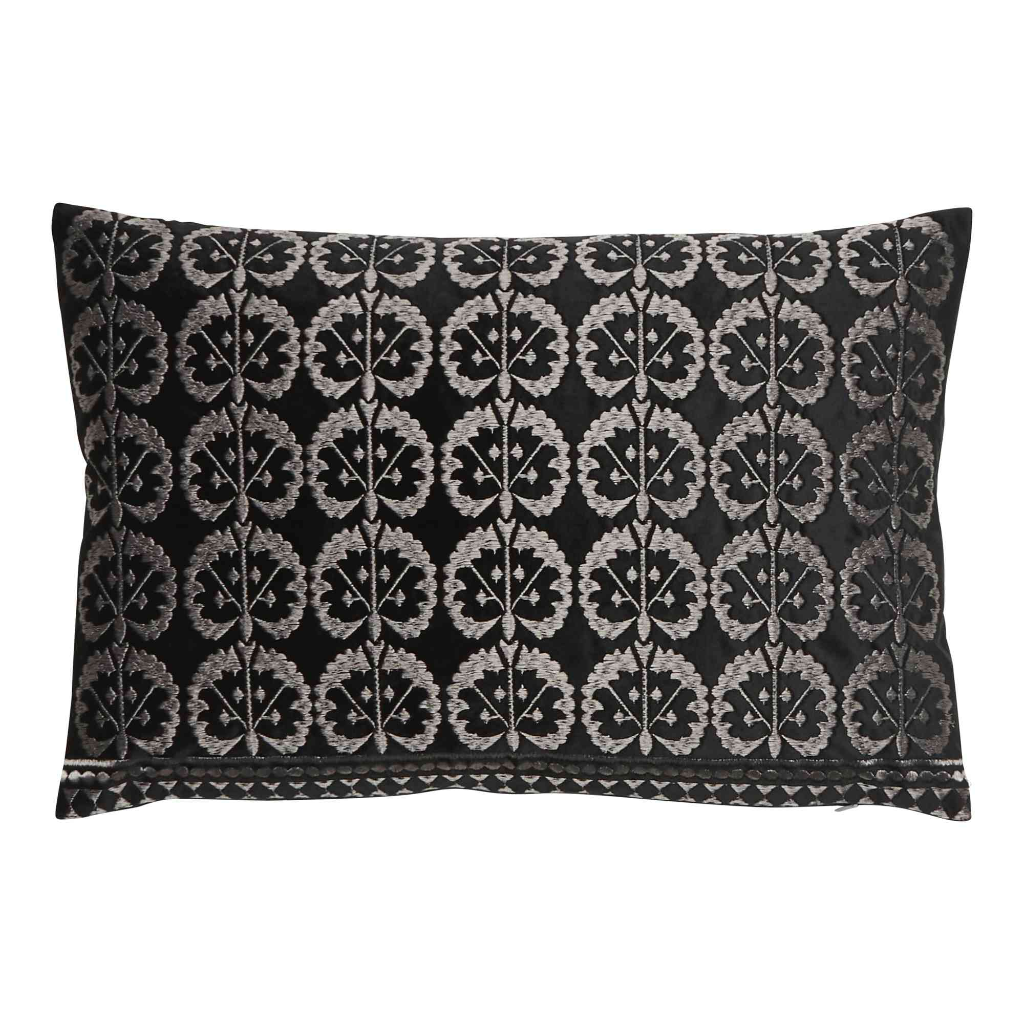 Eva Lattice Rectangle 55x35cm Embroidered Velvet Cushion Cover