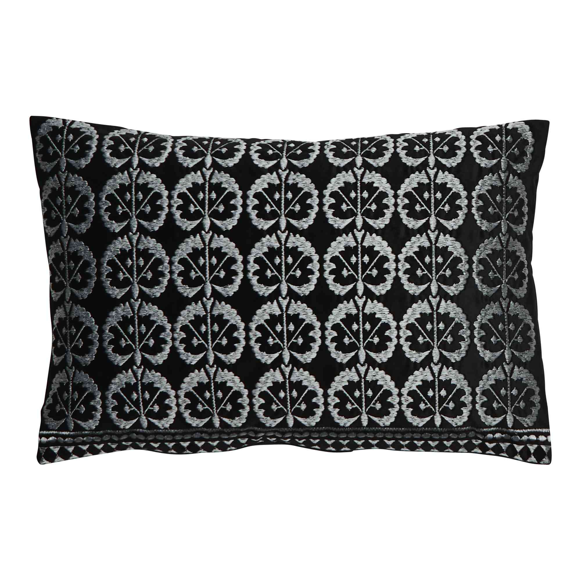 Eva Lattice Rectangle 55x35cm Embroidered Velvet Cushion Cover