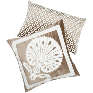 Jamila Fan Square 50x50cm Embroidered Velvet Cushion Cover