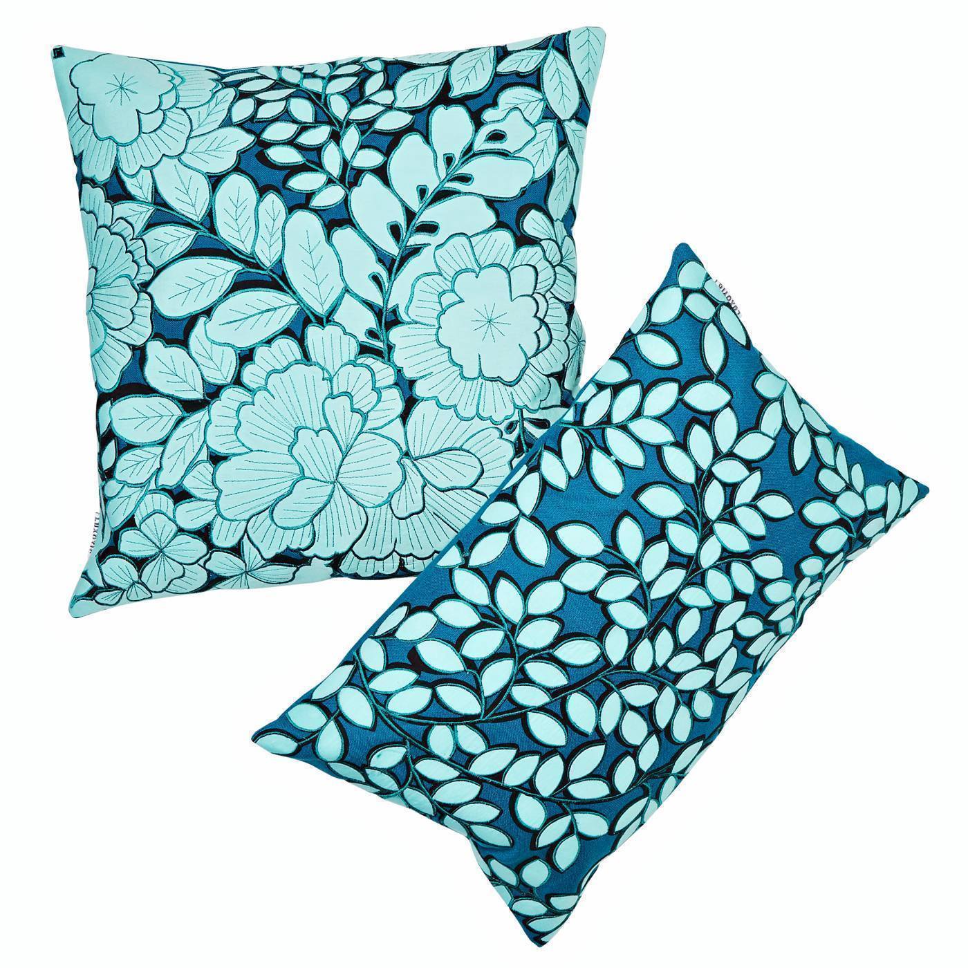 Joyce Floral Square 50x50cm Embroidered Cushion Cover