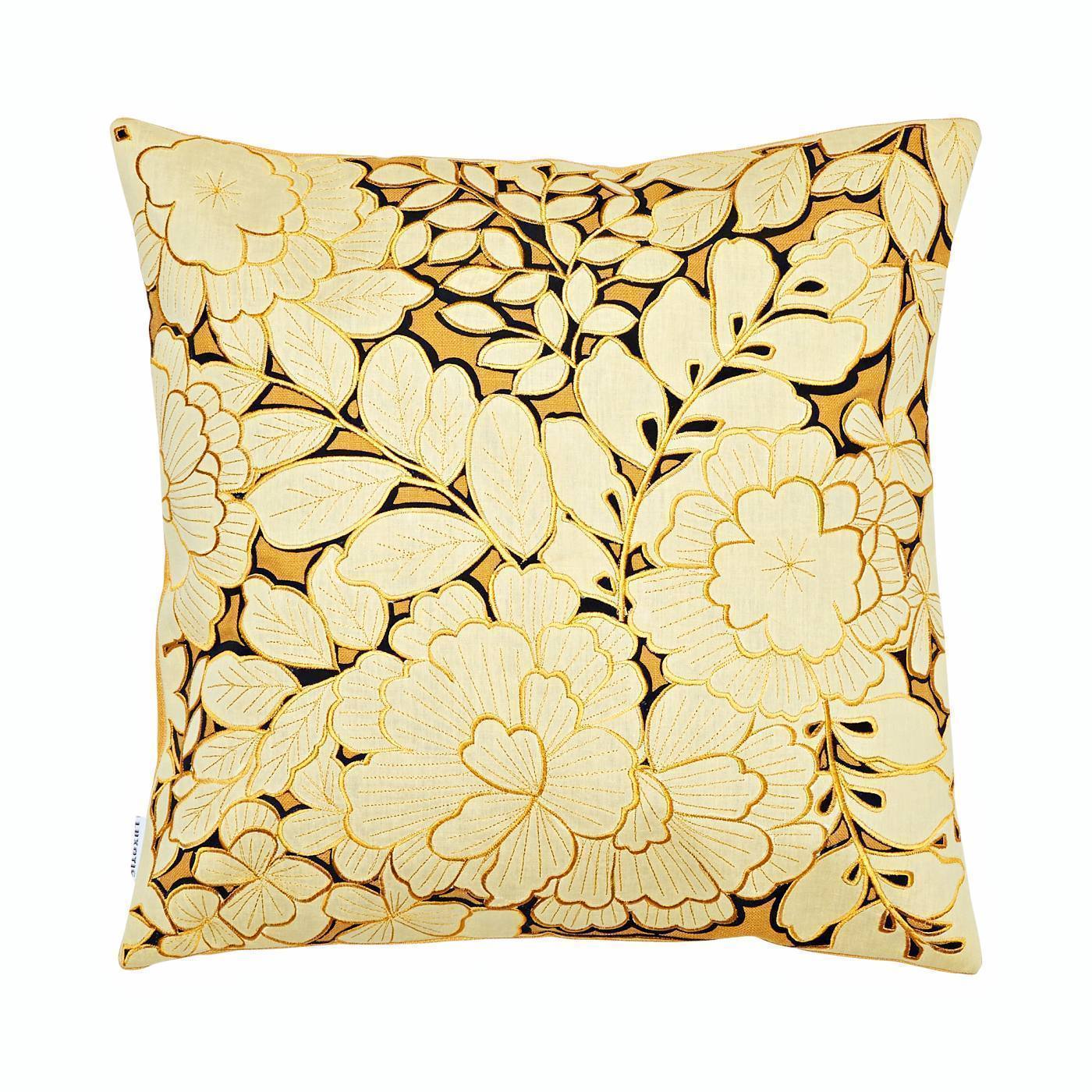 Joyce Floral Square 50x50cm Embroidered Cushion Cover