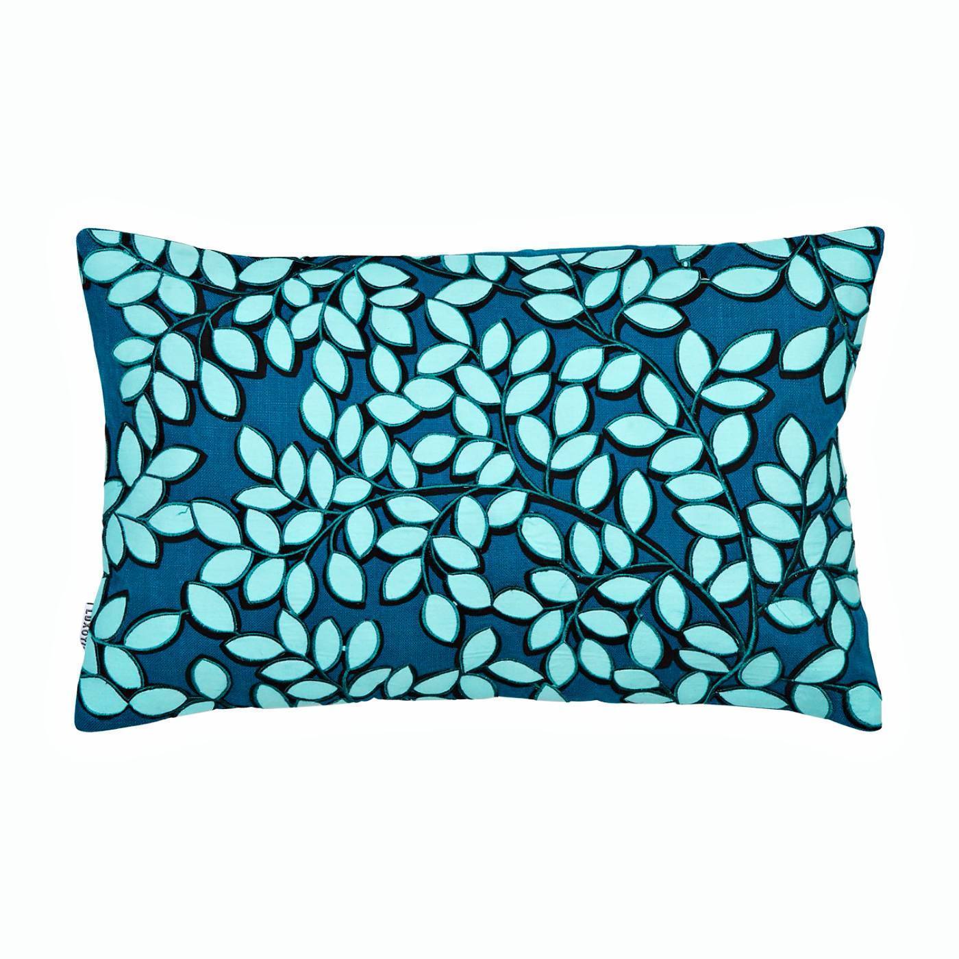 Joyce Leaf Rectangle 55x35 Embroidered Cushion Cover