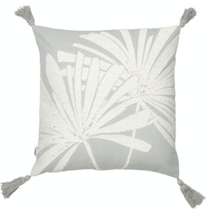 Palm Tropical Tassel Square 50x50cm Embroidered Cushion Cover