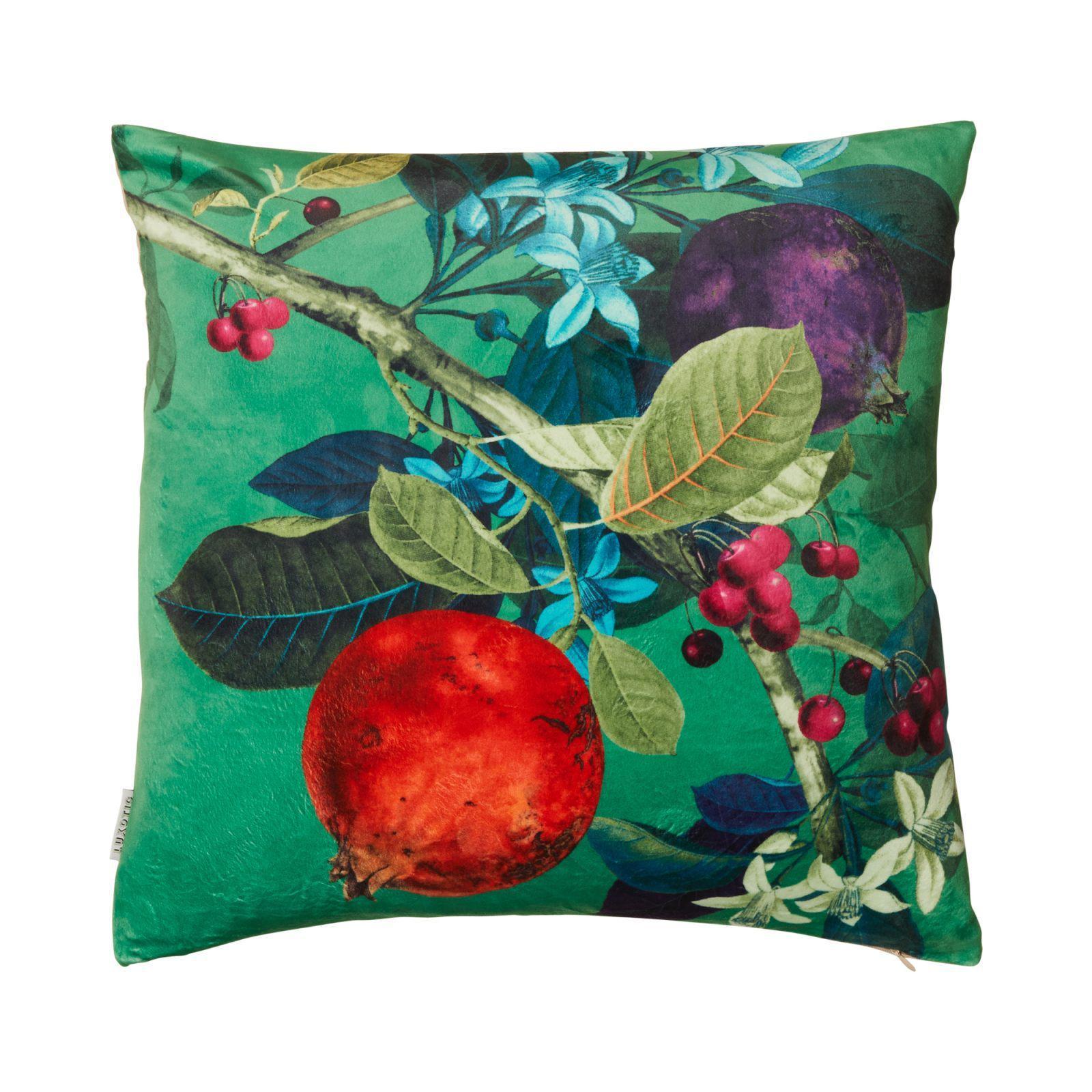 Pomegranate Square 50x50cm Velvet Cushion Cover