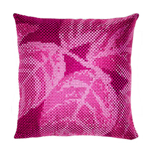 Shadow Leaf Square 50x50cm Embroidered Cushion Cover