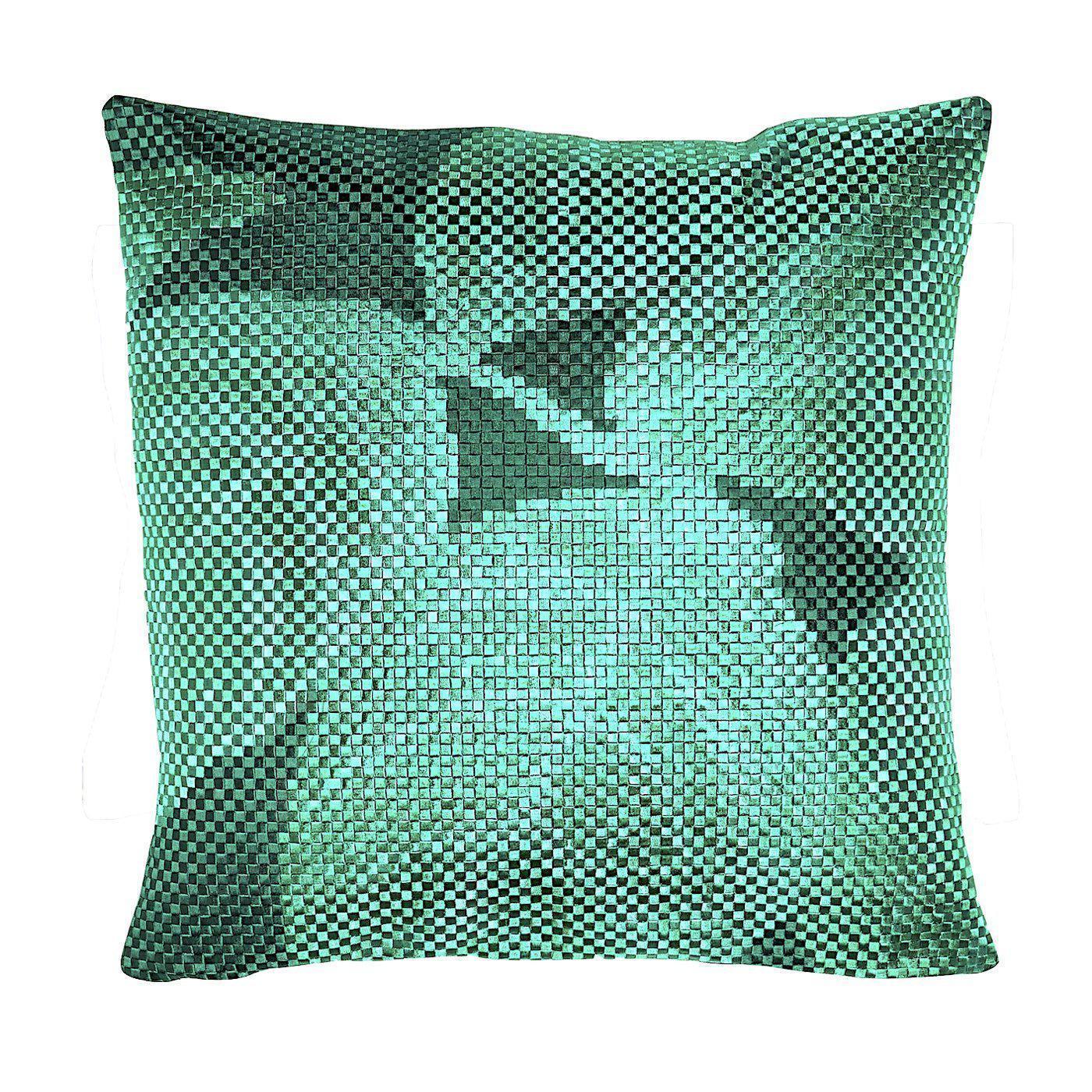 Shadow Leaf Square 50x50cm Embroidered Cushion Cover