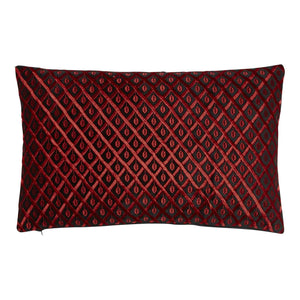 Suri Lattice Rectangle 55x35cm Embroidered Velvet Cushion Cover