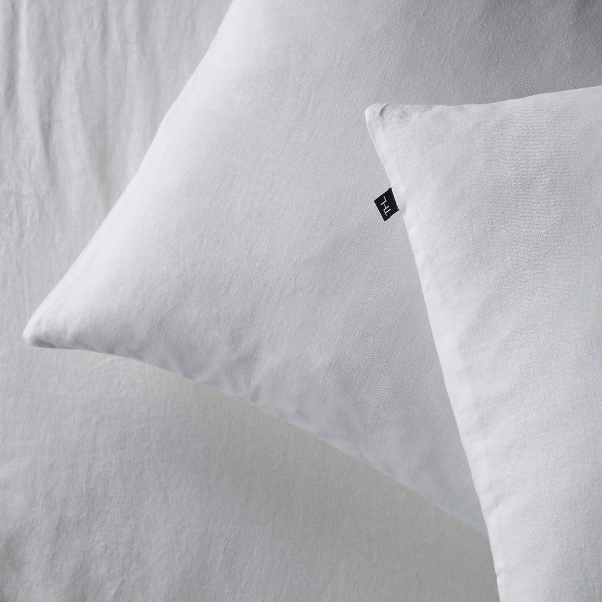 The Honest Label Pure Linen European Pillowcase in Ivory White with white tones pillowcase product view THL product image 4