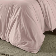 The Honest Label Washed Cotton Quilt Cover in Blush with pink tones quilt cover close up detail THL product image 2