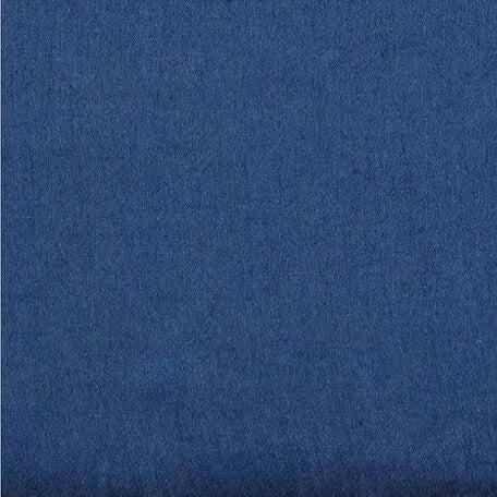 The Honest Label Pure Linen Fitted Sheet fabric swatch in Ocean Blue with blue tones fitted sheet fabric swatch