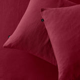 The Honest Label Pure Linen Bedding - Shiraz with purple tones home bedding product view THL product image 1