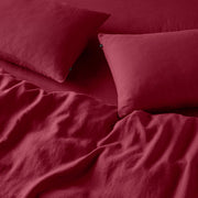 The Honest Label Pure Linen Bedding - Shiraz with purple tones quilt cover product view THL product image 3
