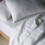 The Honest Label Pure Linen Quilt Cover Set Incl Pillowcases in Flax with beige tones pillowcase product view THL product image 8