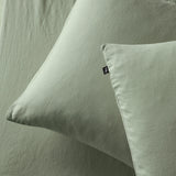 The Honest Label Pure Linen European Pillowcase in Sage with green tones pillowcase product view THL product image 3
