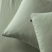 The Honest Label Pure Linen Standard Pillowcase (2 Pack) in Sage with green tones pillowcase product view THL product image 5