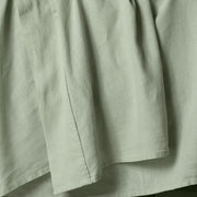 The Honest Label Pure Linen Fitted Sheet in Sage with green tones fitted sheet product view THL product image 1
