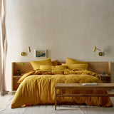 The Honest Label Pure Linen European Pillowcase in Beige with beige tones pillowcase product view THL product image 3