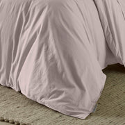 The Honest Label Washed Cotton Quilt Cover in Blush with pink tones quilt cover close up detail THL product image 2