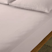 The Honest Label Washed Cotton Fitted Sheet in Blush with pink tones fitted sheet product view THL product image 2