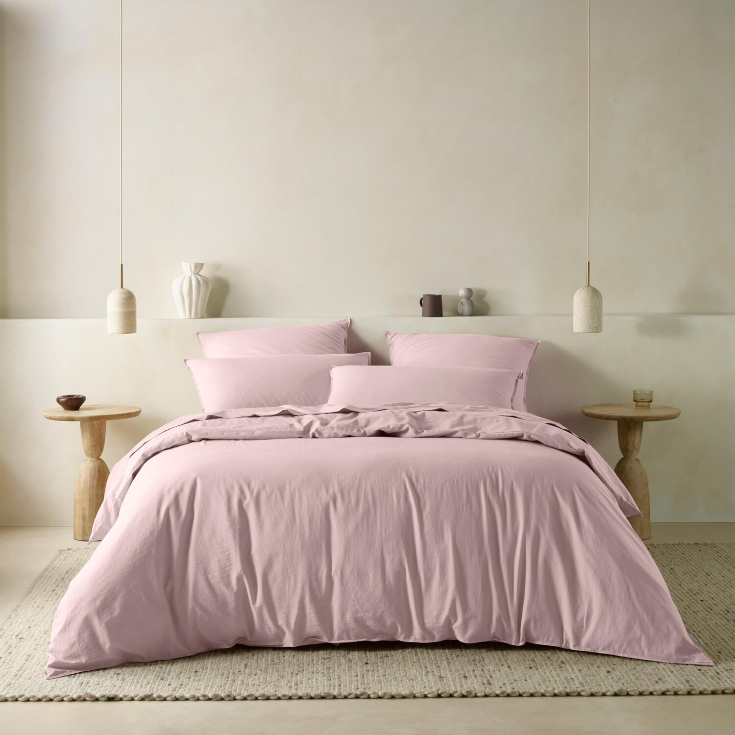 Washed Cotton Standard Pillowcase (2 Pack)