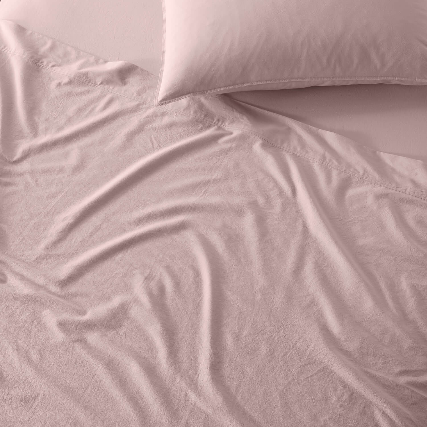 Washed Cotton Standard Pillowcase (2 Pack)