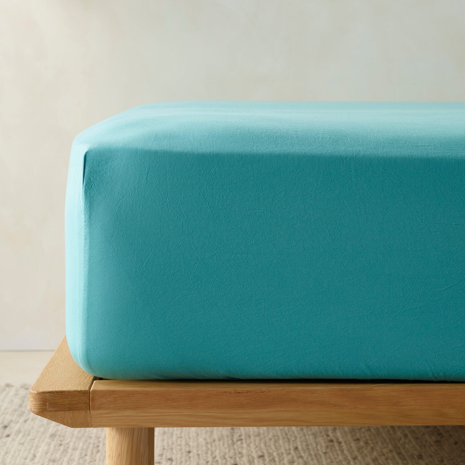 Stonewashed Cotton Fitted Sheet