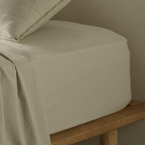 Stonewashed Cotton Fitted Sheet