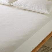 The Honest Label Washed Cotton Standard Pillowcase (2 Pack) in White with white tones pillowcase product view THL product image 2