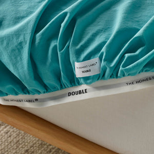 Stonewashed Cotton Fitted Sheet