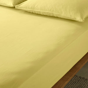 Stonewashed Cotton Fitted Sheet