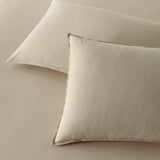 The Honest Label Washed Cotton Standard Pillowcase (2 Pack) in Flax with beige tones pillowcase product view THL product image 1