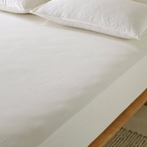 Stonewashed Cotton Fitted Sheet
