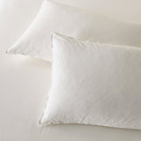 The Honest Label Washed Cotton Standard Pillowcase (2 Pack) in White with white tones pillowcase product view THL product image 1
