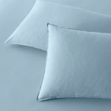 The Honest Label Washed Cotton Standard Pillowcase (2 Pack) in Skye with blue tones pillowcase product view THL product image 1