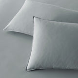 The Honest Label Washed Cotton Standard Pillowcase (2 Pack) in Slate with grey tones pillowcase product view THL product image 1